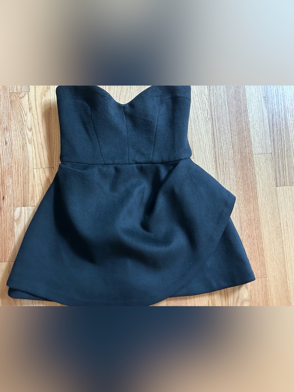 Women’s Strapless Black Mini Dress